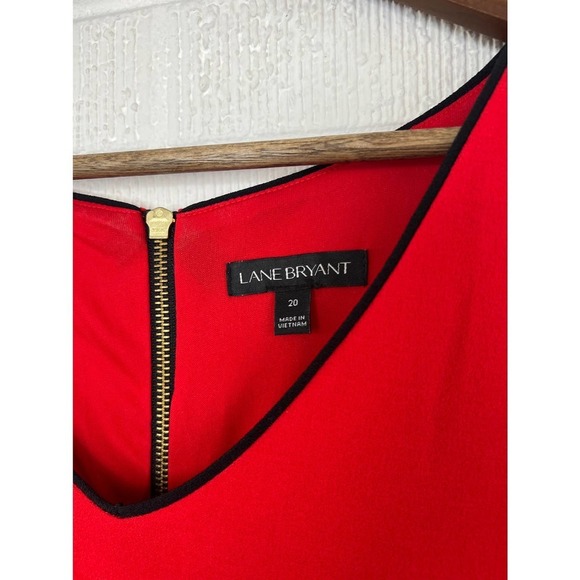 Lane Bryant red bell sleeve dress - Picture 7 of 8